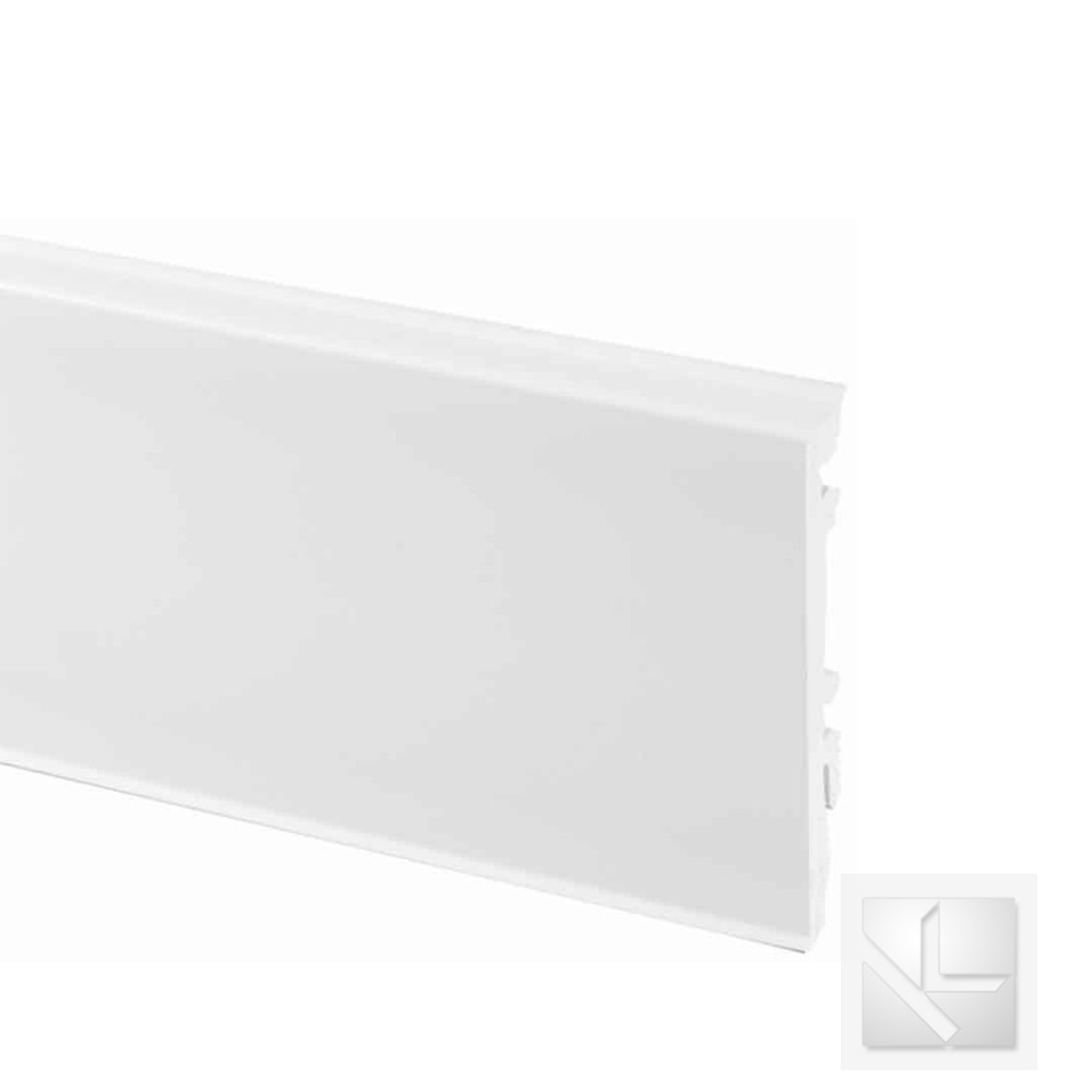 Плiнтус ПВХ Cezar Masterline White 9003 80мм